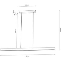 Envostar Lineo LED Suspension pin gris 118cm