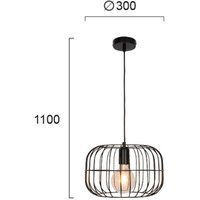 Viokef Zenith hanging light with a cage shape, black