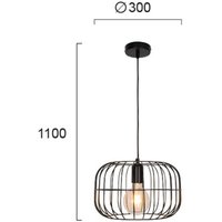 Viokef Hänglampa Zenith i burform, svart