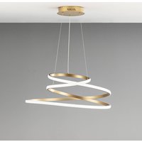 Luce Ambiente Design LED-hänglampa COASTER, guldfärgad, Ø 60 cm, metall, CCT
