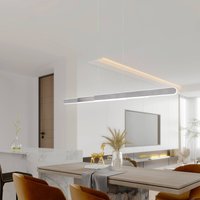 Trio Lighting Helios LED pendant extendible dim CCT aluminium