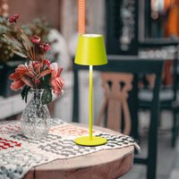 FH Lighting Lampe à poser LED rechargeable Viletto, vert clair, IP54