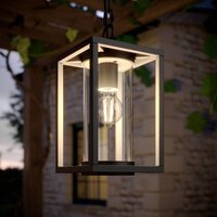 Lucande outdoor hanging light Ferda, 25 cm, anthracite, IP44