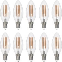 Arcchio filament LED bulb E14 candle set of 10, 2700 K
