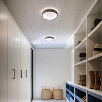 Linea Light Applique murale LED Iside, marron, métal, Ø 35 cm, IP40