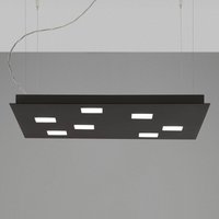 Fabbian Square Quarter LED pendant light, black