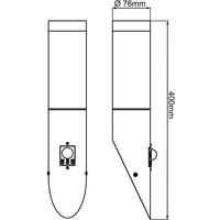 Brilliant Applique d'extérieur Dody Sensor, noir, métal, plastique