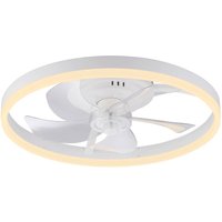 LED-Deckenventilator Rita weiß, CCT, Fernbedienung, Ø 50 cm