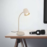 Briloner Bordslampa Skriva, beige, metall, GU10, 38 cm, vridbar