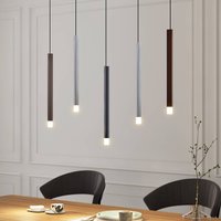 Lucande LED-pendellampa Stoika, 88 cm, 5 lampor, metall
