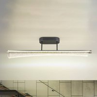 Globo Malinda LED ceiling lamp, clear/anthracite, 81 cm long, CCT