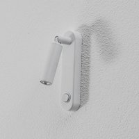 TK Lighting Vägglampa Enzo Long, vit, metall, 22 cm, justerbar, G9