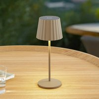 Lampe à poser LED rechargeable Lindby Esali, beige, métal, IP65