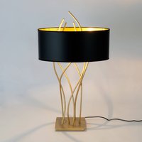 Holländer Elba oval table lamp, gold/black, height 75 cm, iron