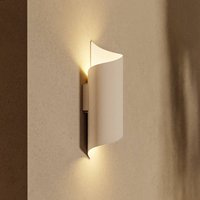 EGLO LED-utomhusvägglampa Montarello, vit, höjd 27 cm, metall