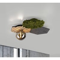 JUST LIGHT. GmbH JUST LIGHT. Plafonnier Green Hex, fer, bois, mousse