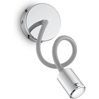 Ideallux Ideal Lux LED-vägglampa Focus 1, kromfärgad, 55 cm