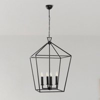 Opviq Till 13251 chandelier, black, metal, 4-bulb