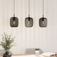 EGLO Hänglampa Romazzina, svart, längd 90 cm, 3 lampor, metall