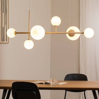 ALDEX Hänglampa Joel, beige/vit, 6 lampor