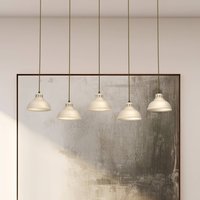 Luminex Sven pendant light, 5-bulb, beige, steel