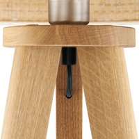 HerzBlut Elli floor lamp, oiled knotty oak/black