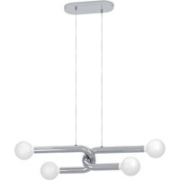 Hängeleuchte Mellili, chrom, 4-fl., Metall, Kunststoff, E27