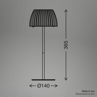Briloner LED table lamp Loca, brown, height 36 cm, metal/plastic