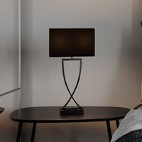 By Rydéns Omega lampe de table chrome/noir hauteur 52cm