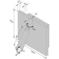 Hera Reading lamp BL1-LED, flush/surface mounting, stainless steel