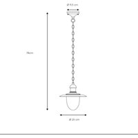 Lucide Utomhushänglampa Aruba, rostbrun
