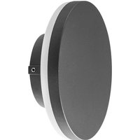 Mantra Iluminación LED utomhusvägglampa Bora rund, mörkgrå
