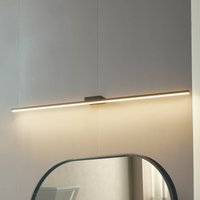 Lucande LED-spegellampa Kivana, svart, metall, 120cm IP44