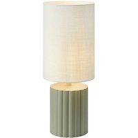 Tischleuchte Can, weiß/grau, Höhe 57 cm, Keramik, Textil
