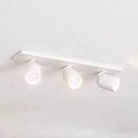 Spot Arcchio Brinja, blanc, angulaire, Ø 7 cm, à 3 lampes, GU10