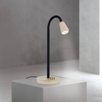 Orion Lampe à poser Dotty, kaki, hauteur 45 cm, pied, variateur d'intensité, GU10