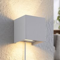 Arcchio vägglampa Zuzana, kantig, vit, stickpropp, G9, 10 cm