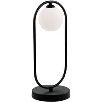 Viokef Fancy table lamp, glass lampshade, black