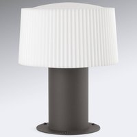 FARO BARCELONA Muffin pillar light, fluted lampshade, 25.9 cm