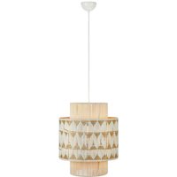 Markslöjd Ano hänglampa, Ø 45 cm, textil, beige/brun
