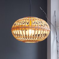 EGLO Amsfield hanging light from bamboo, oval shape