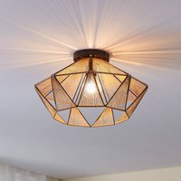 EGLO Taklampa Adwickle, en skärm av naturgarn