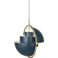 GUBI pendellampa Multi-Lite, Ø 36 cm, mässing/mörkblå