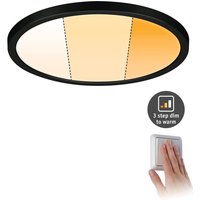 Paulmann Areo Panel dimtowarm rund svart Ø23cm