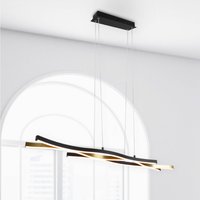 Trio Lighting Blaze LED pendant light, CCT, dimmable, brass