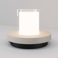 Maytoni Lantra LED solar table lamp, white, height 10 cm, IP44, dimmable