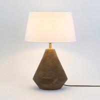 Holländer CAPANNE table lamp, natural/ecru, height 37 cm, mango wood, E27
