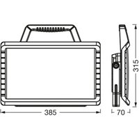 Lampe de travail rechargeable à LED OSRAM VALUE BATTERY, 26 W noir IP54