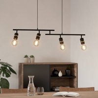 EGLO Lurone pendant light, black, 4-bulb
