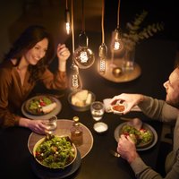 Philips E27 ampoule LED A60 3,1W 1 800K dorée